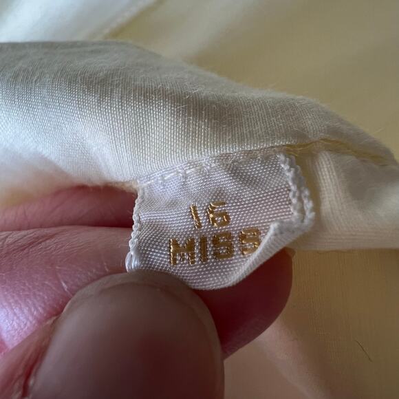 Vintage 50s Barbizon Pajama Set M Yellow Lace Peter Pan Collar Cottagecore - Picture 16 of 16